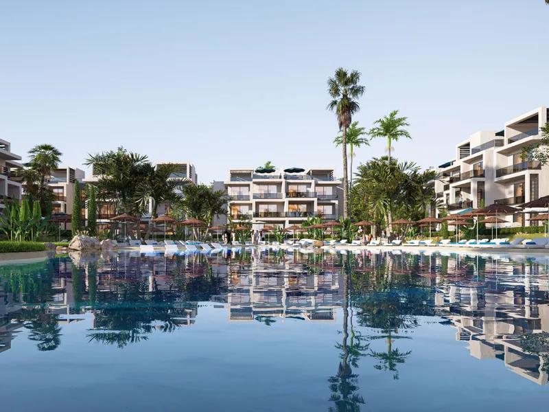 شقة غرفتين وصاله 120 متر + 89 متر رووف بطريق القري بالغردقة بالتقسيط