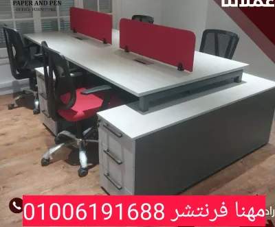 خلايا عمل موظفين بمجموعة أدراج كبيرة مزدوجة خشب مستورد