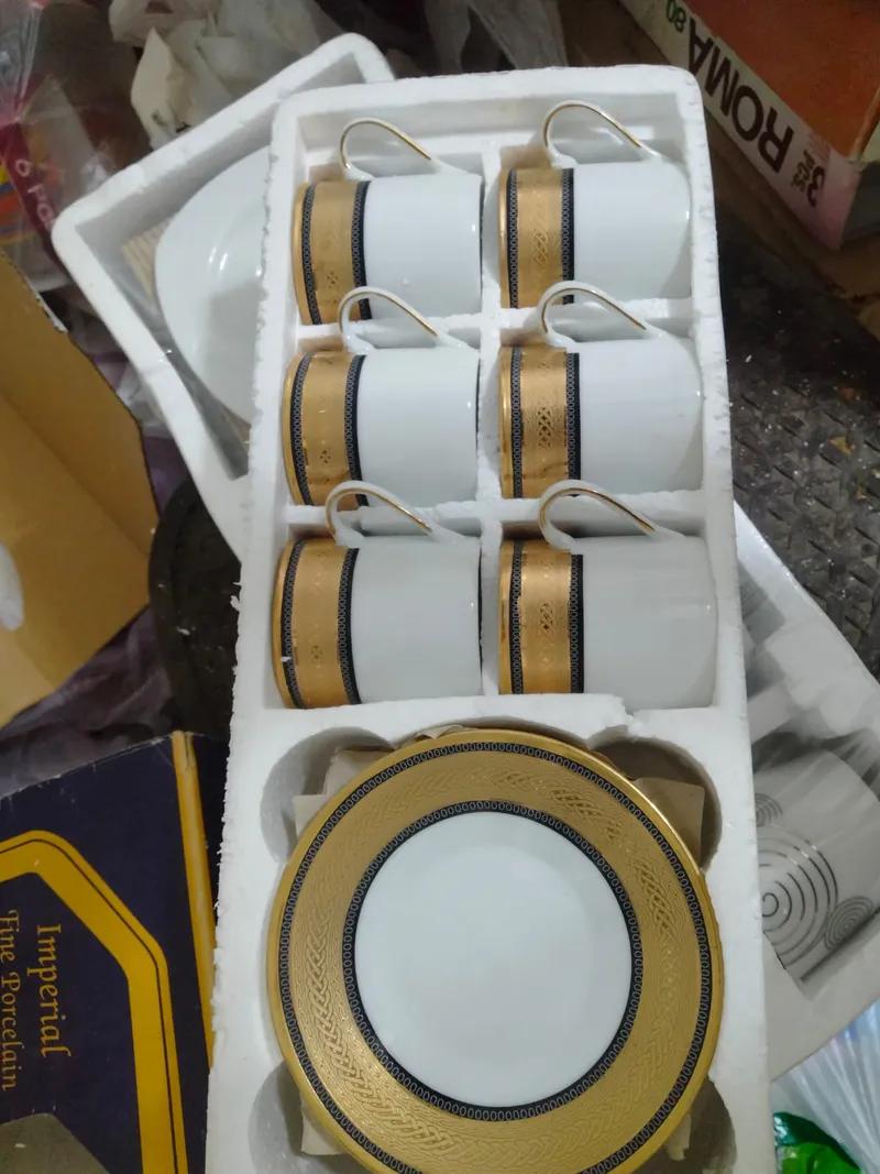 طقم قهوة بورسلين يابانى مختوم ١٢ قطعة