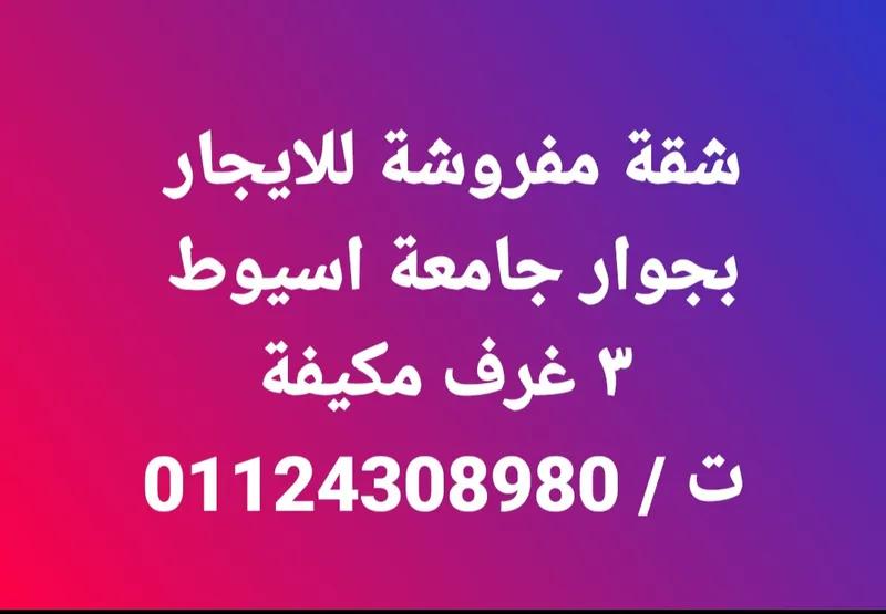 شقه مفروشه للايجار بجوار جامعه اسيوط مباشرة