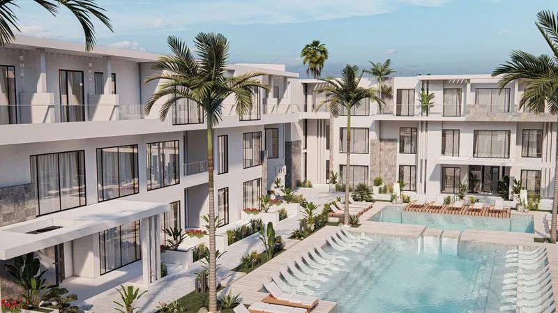 شقة اطالة علي حمام السباحة تشطيب كامل في لافيستا مجاويش ريزورت