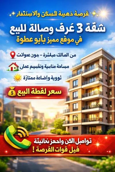 شقة دور ارضي ٩٠ م للبيع
