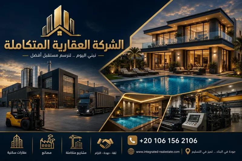 مصنع غذائى للايجار 1224 متر تقريبا بالعاشر من رمضان