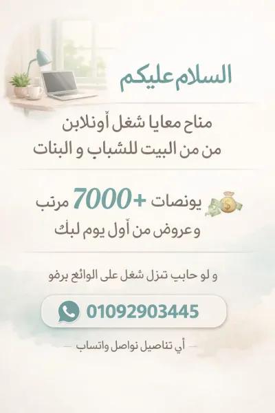 شغل بارت تايم في المرج, القاهرة - 6,000 ج.م