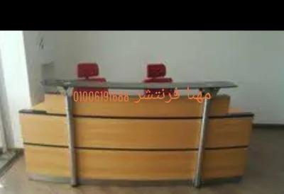 مكتب كاونتر استقبال خشب طبيعى دوران 2م in Mohandessin, Giza - 17,500 EGP