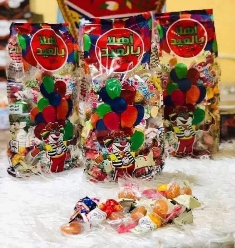اهلا بالعيد كيس حلويات متنوع 800جرام طوفي بنبوني لبان مصاصه