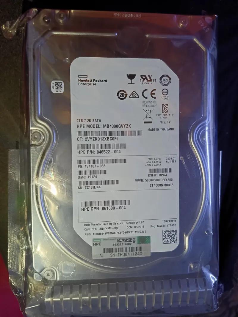HPE 4TB Enterprise HDD – جديد