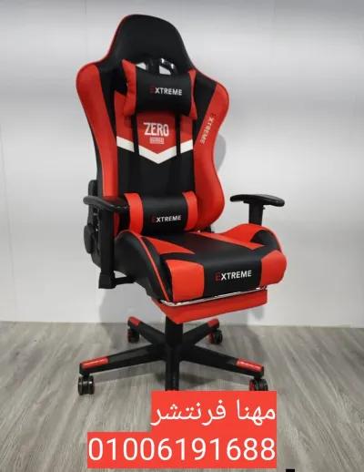 كرسى مكتب سيمبا 2 مخدة طبية متحرك جلد احمر in Mohandessin, Giza - 10,000 EGP