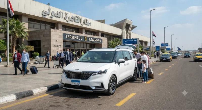 تاجير سيارة كيا كرنفال من المطار القاهرة الي مرسي مطروح