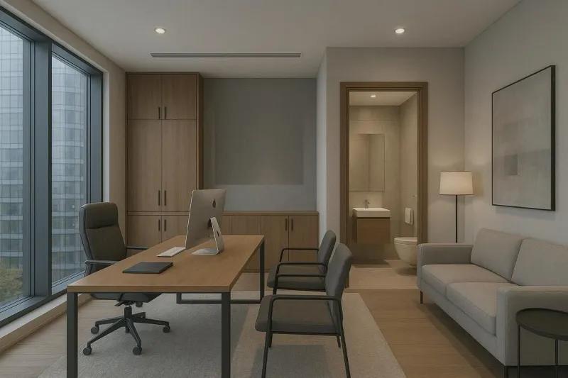 مكتب125م متشطب استلام سنه في التجمع الخامس بمقدم0% تقسيط