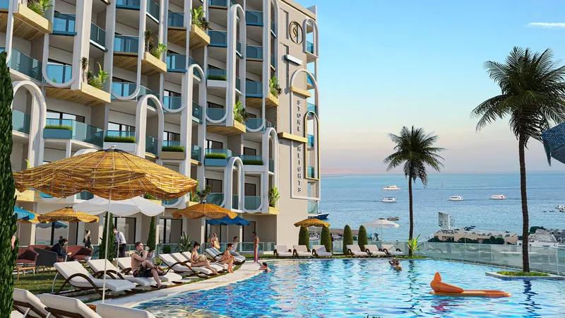 شقة 73م أول دور بإطلالة بحر وبسين