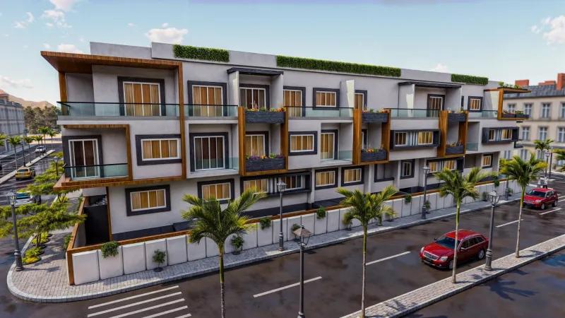 شقة غرفه 56م بإطلالة حمام سباحة في مجاويش الغردقة