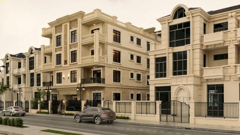 شقة ارضى 180 متر بحديقة بالحي الثامن منطقة بيت الوطن التجمع