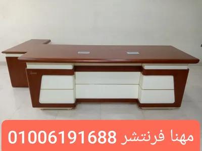 مكتب إدارى خشب لون نبيتى × أبيض أفضل خامة في المهندسين, الجيزة - 18,500 EGP