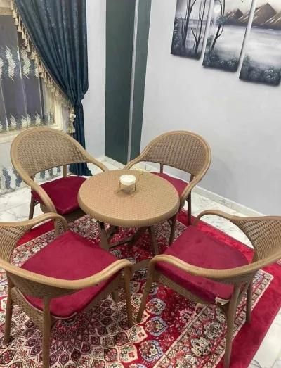 طقم رتان ٤ كراسي وترابيزة مدورة in Nasr City, Cairo - 1,200 EGP
